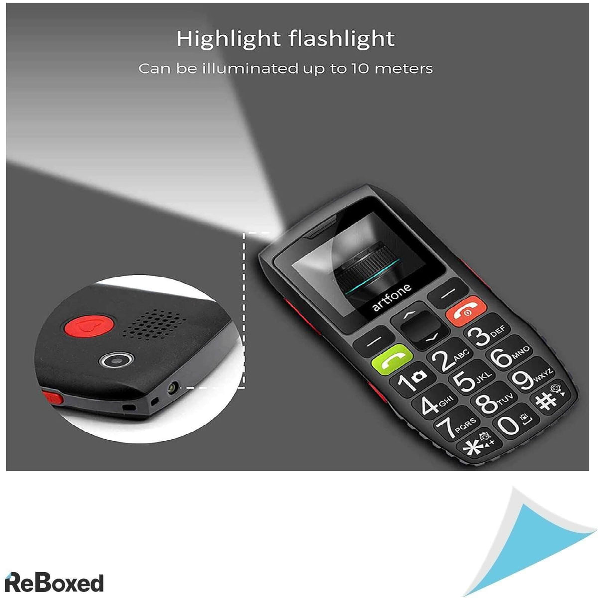 artfone C1 Telefon Mobil cu Butoane Mari Dual-SIM FM SOS