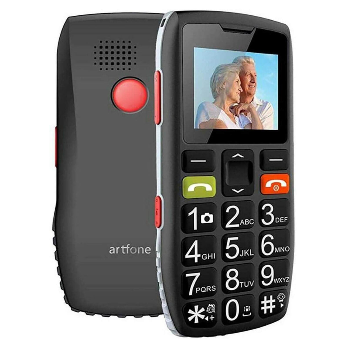 artfone C1 Telefon Mobil cu Butoane Mari Dual-SIM FM SOS