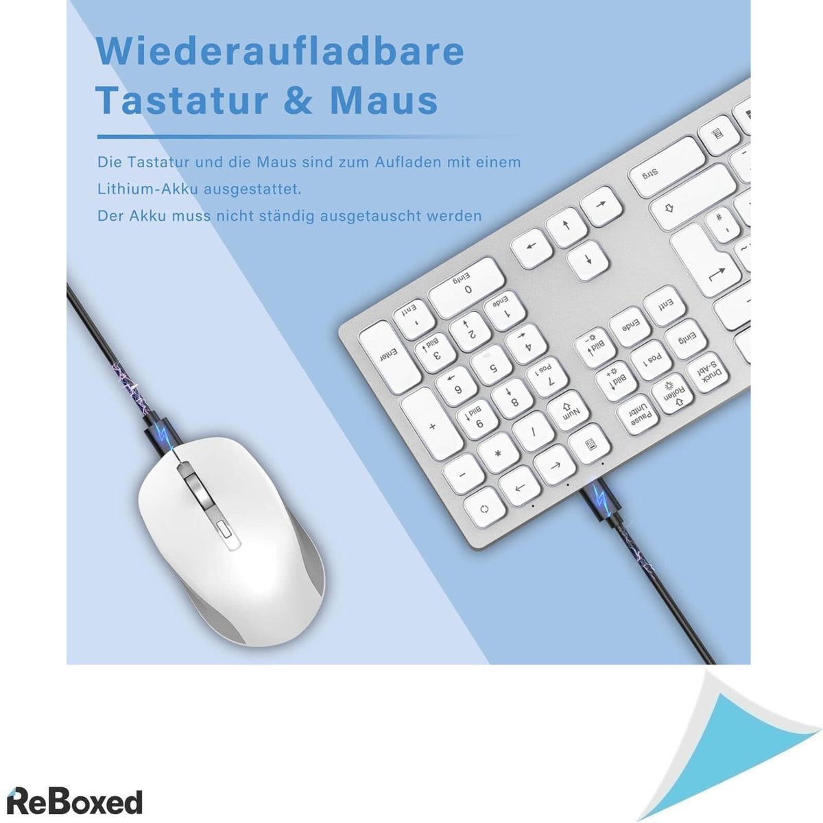 Ashu Set Mouse si Tastatura Wireless 2.4G QWERTZ 1600mAh