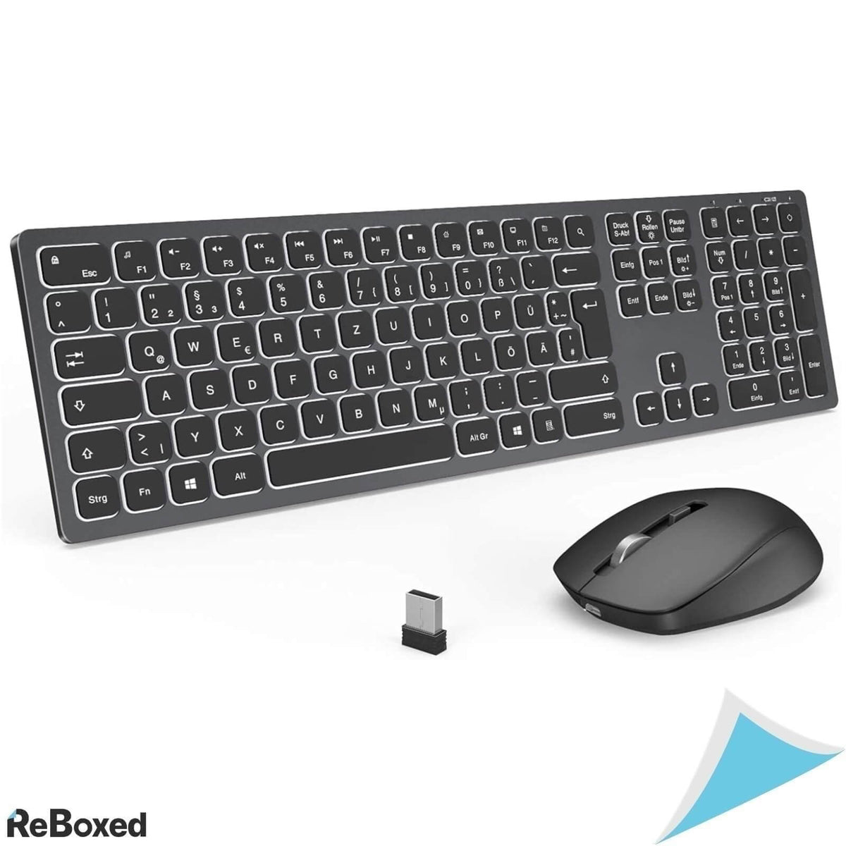 Ashu Set Mouse si Tastatura Wireless 2.4G QWERTZ German