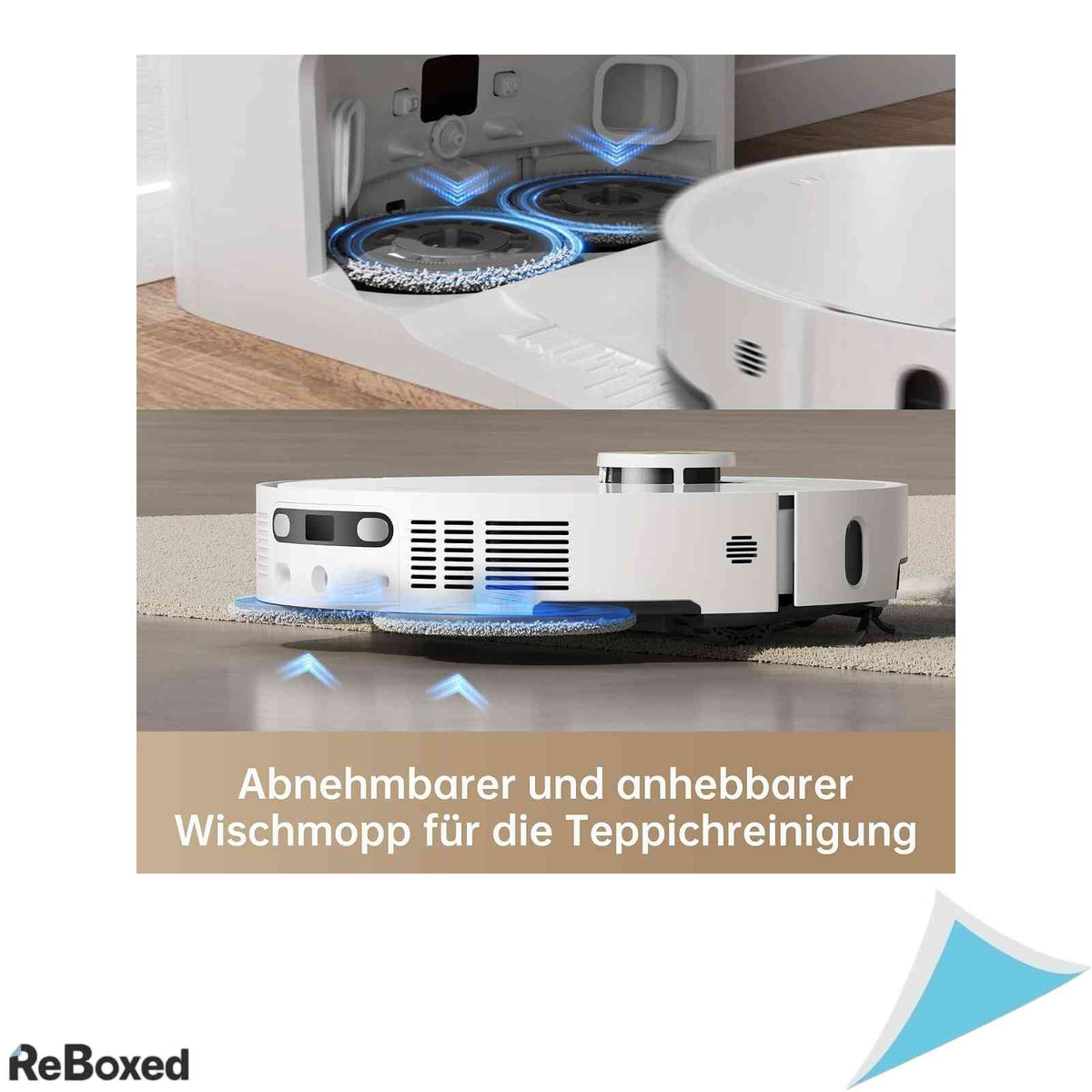 Dreame X40 Ultra Complete Aspirator robot cu mop spalare 70°C si aspirare 12000 Pa alb