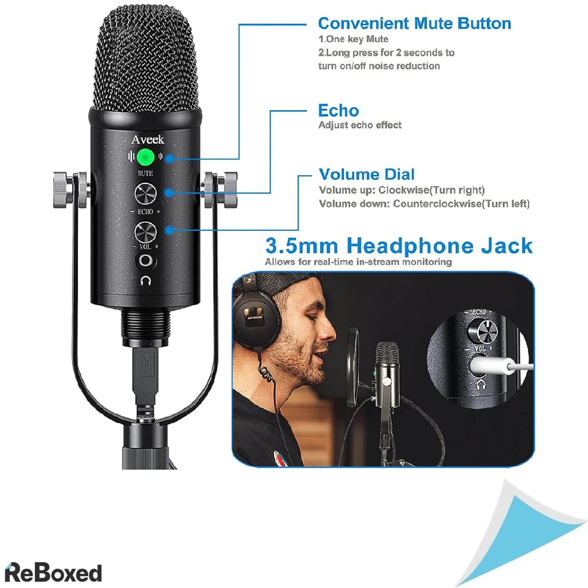 Aveek BM-86 Microfon USB Condensator Profesional