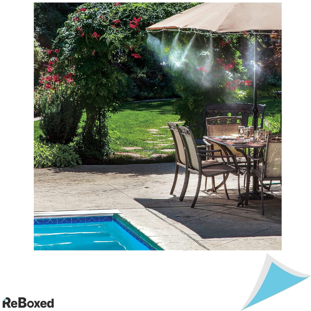 Avilia Kit Pulverizare Exterioara 15 m cu Racorduri Universale – Sistem de Racire pentru Terasa, Gradina sau Foișor