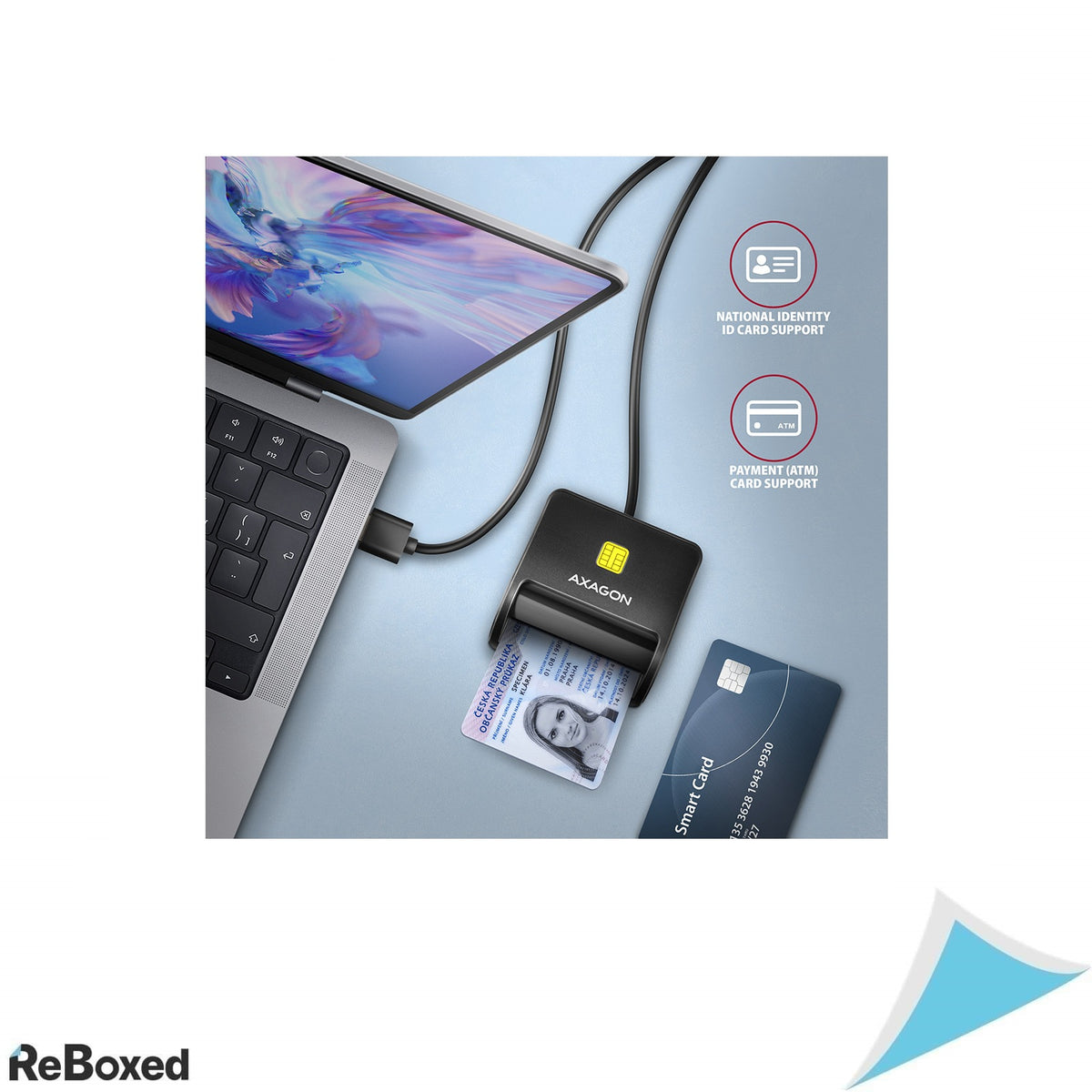 Axagon Cititor Carte de Identitate Electronica CRE-SM3SD