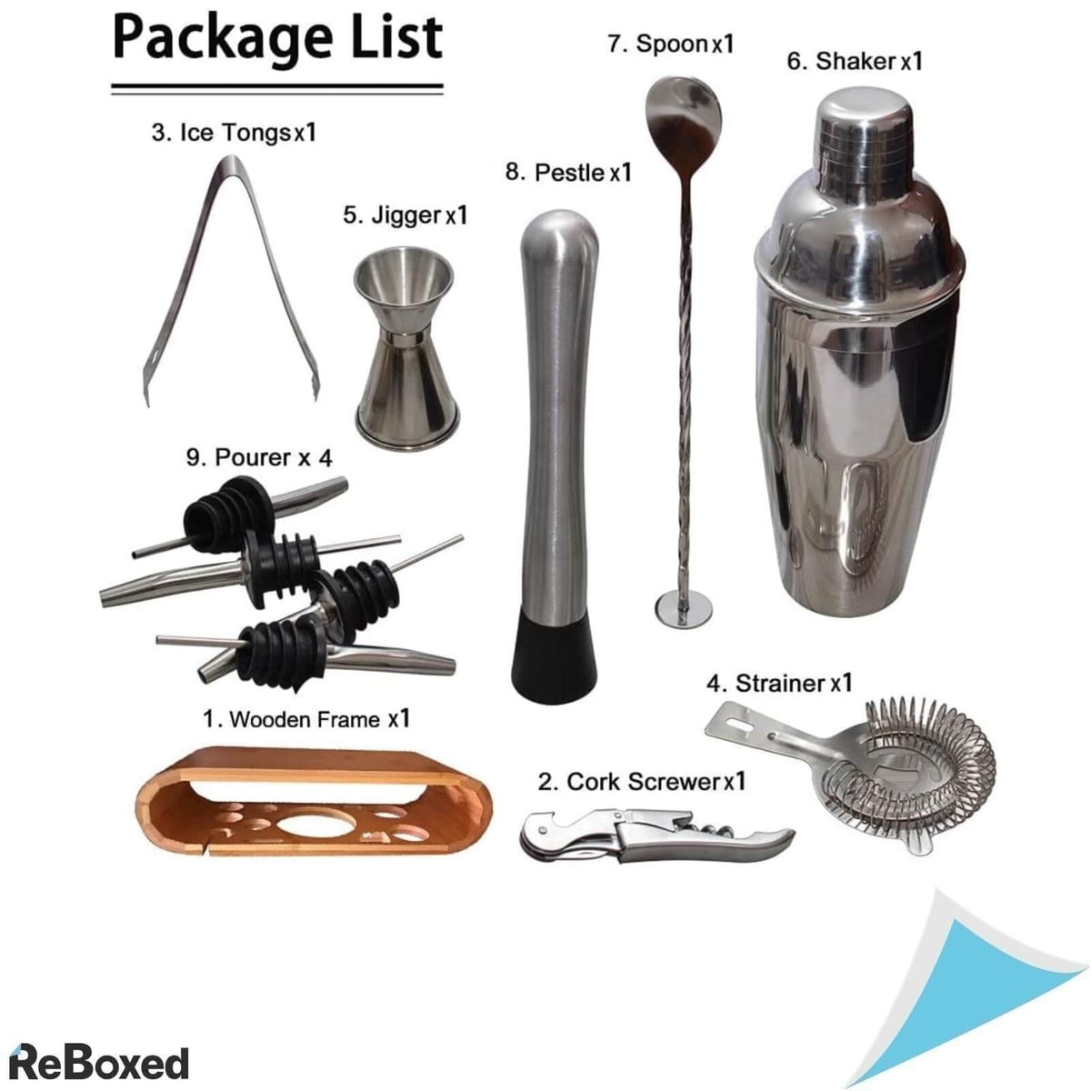 Ayaoqiang Set de Preparare Cocktail 750ml 9 Piese