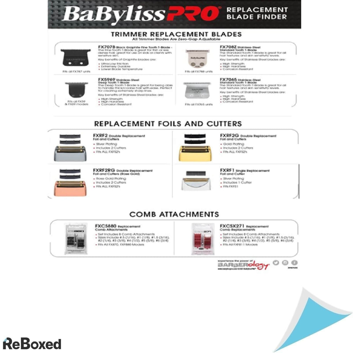 BabylissPRO Fofex FXCSX271 Set 9 Inaltatoare de Schimb