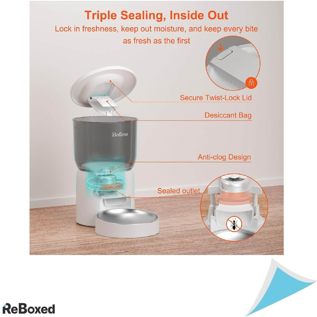 Balimo Dispenser Automat pentru Hrana Pisici 3L