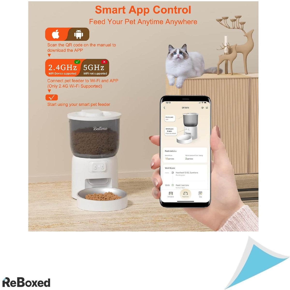 Balimo Dispenser Automat pentru Hrana Pisici 3L