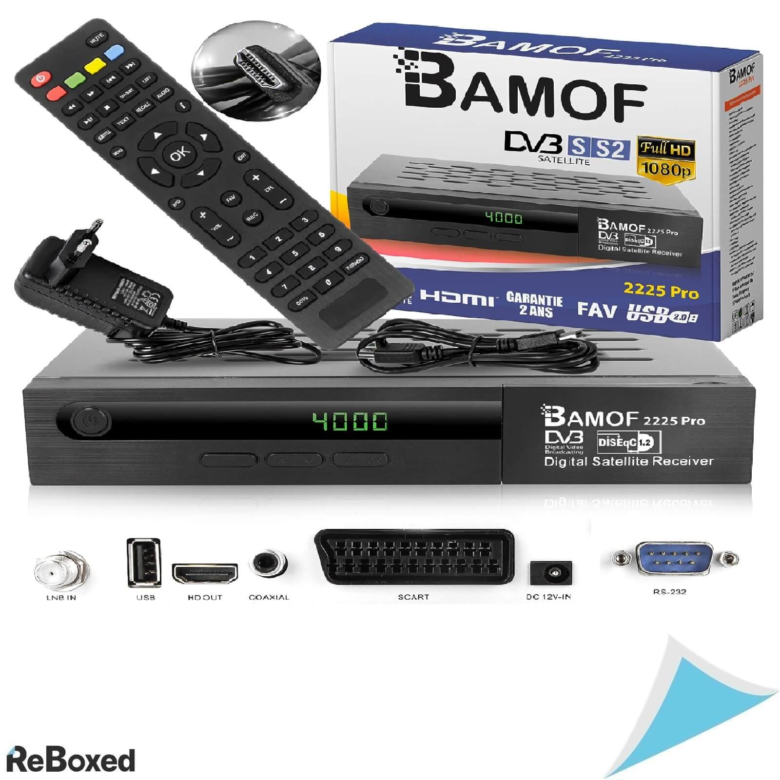 Bamof 225 Pro Receptor Digital Satelit HDMI Full HD 1080P