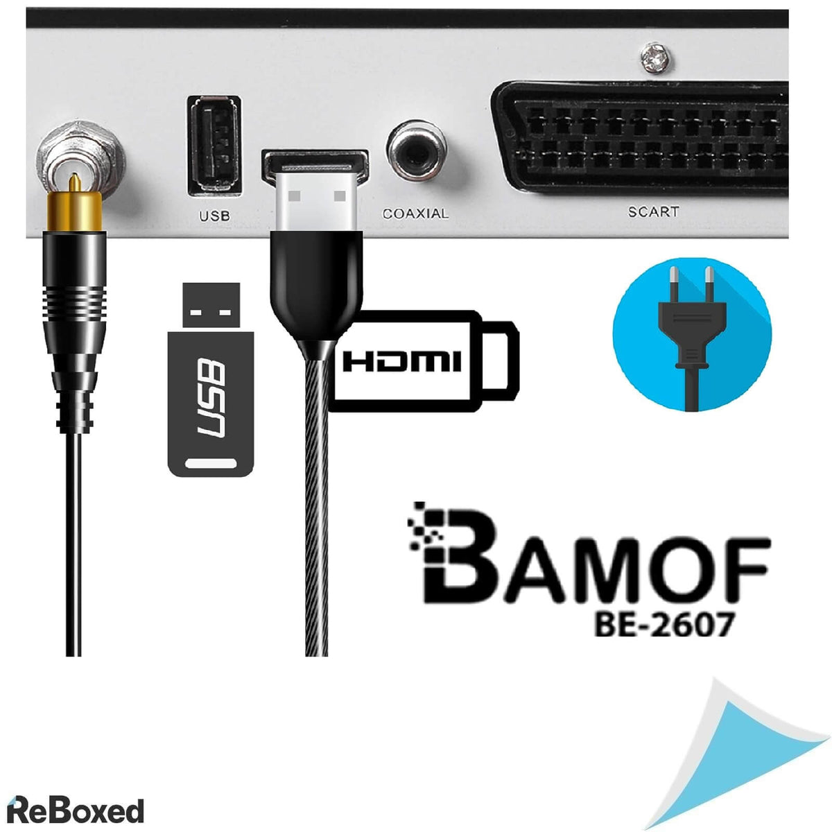 Bamof BE-2607 Receptor satelit digital FullHD 1080P USB HDMI