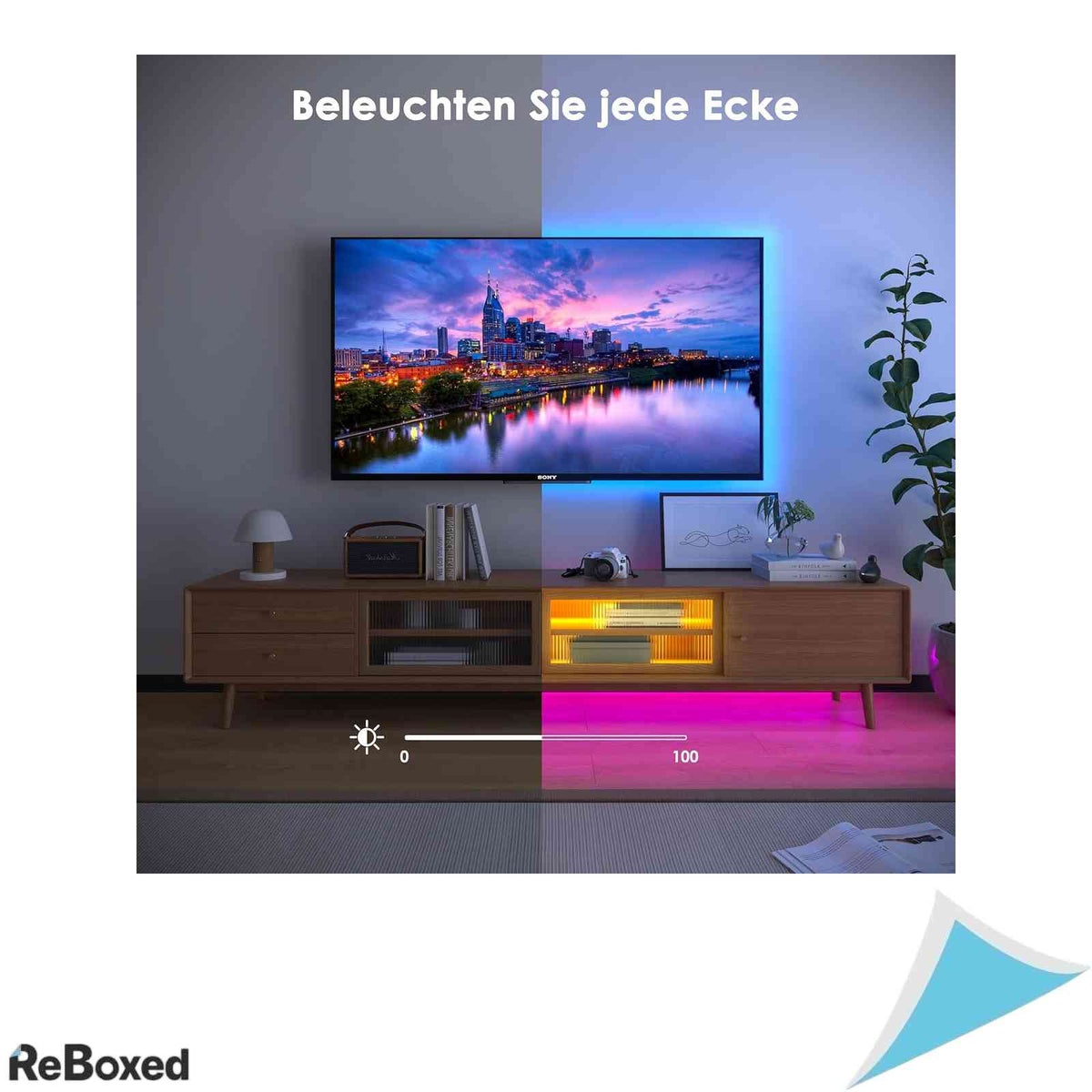 Banda LED HOVVIDA, 5 metri, 150 LED-uri RGB, Control prin Aplicatie si Telecomanda