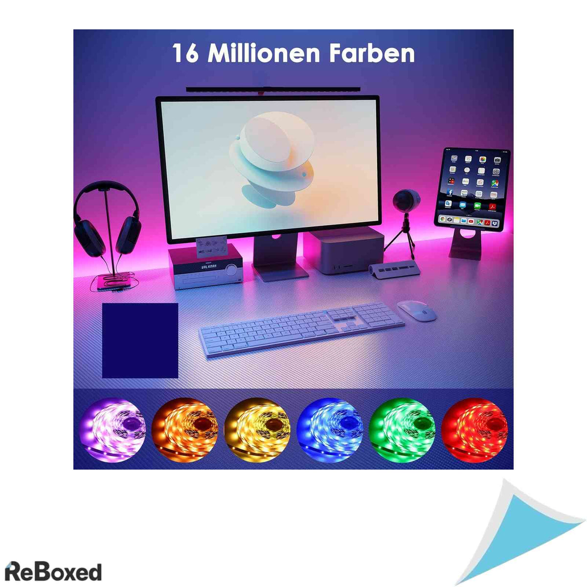 Banda LED HOVVIDA, 5 metri, 150 LED-uri RGB, Control prin Aplicatie si Telecomanda