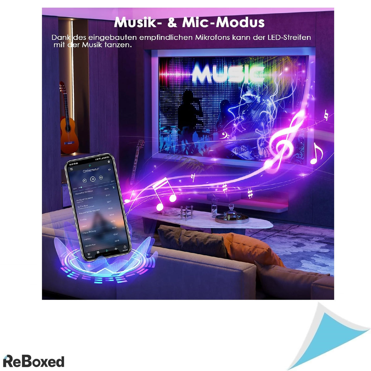 Banda LED HOVVIDA RGB 10 m cu Telecomanda si Control prin Aplicatie