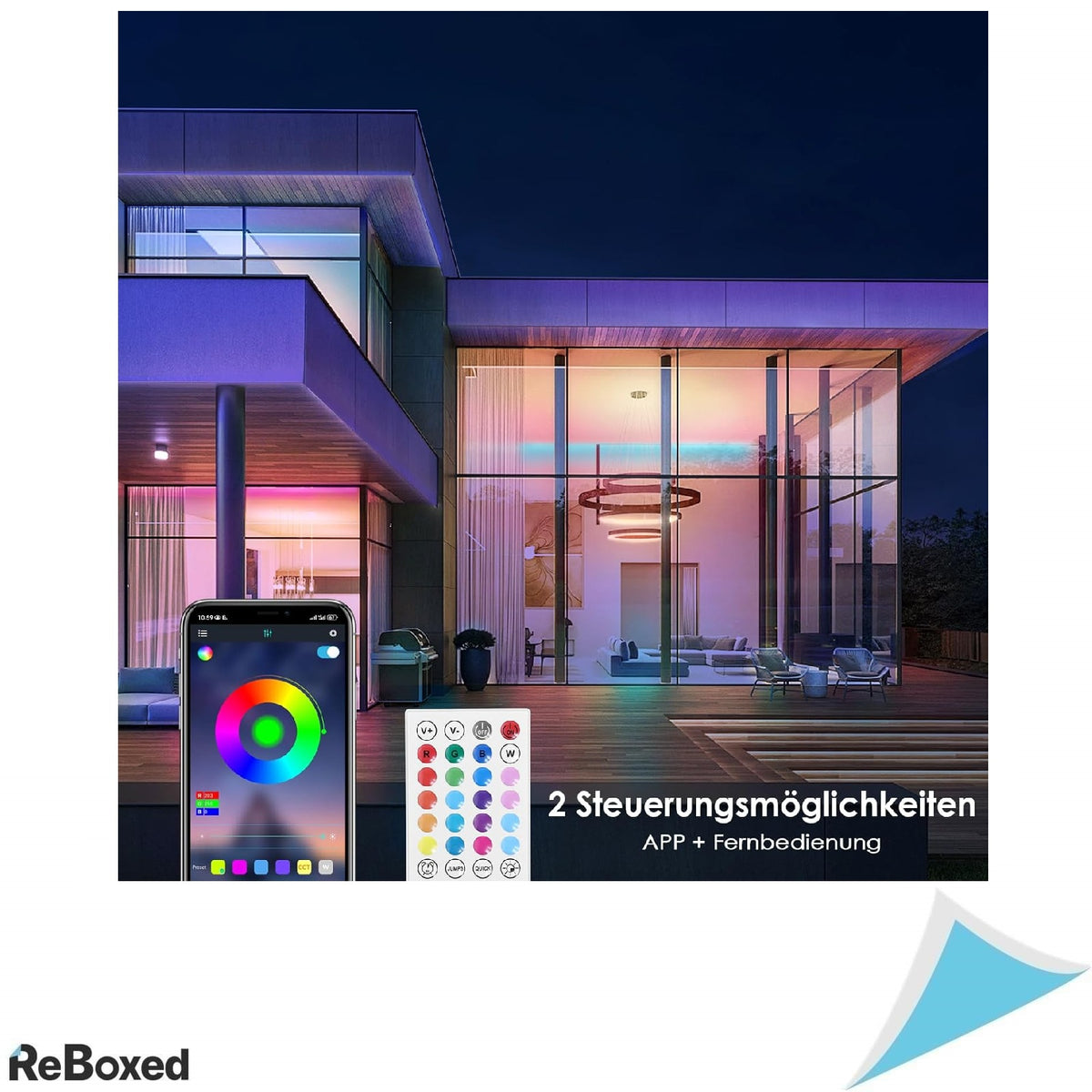 Banda LED HOVVIDA RGB 10 m cu Telecomanda si Control prin Aplicatie