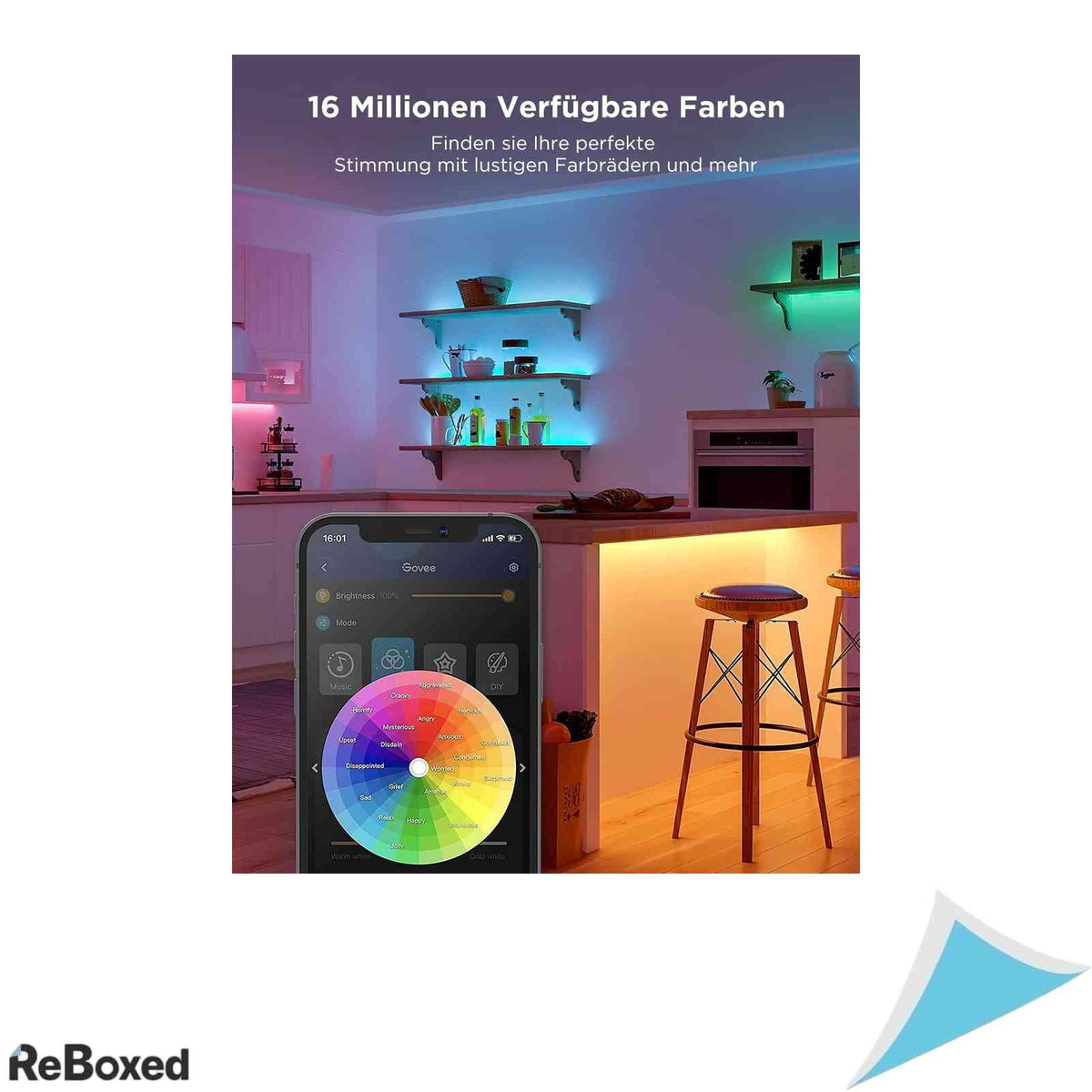 Banda LED RGB Govee 30 m, Control prin Aplicatie Bluetooth