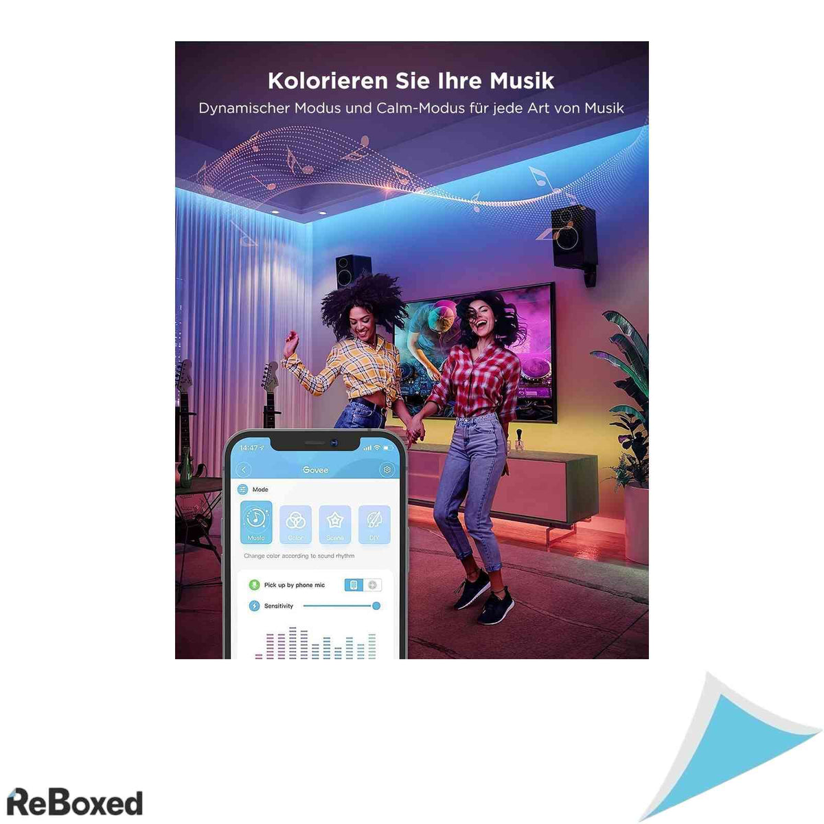 Banda LED RGB Govee 30 m, Control prin Aplicatie Bluetooth