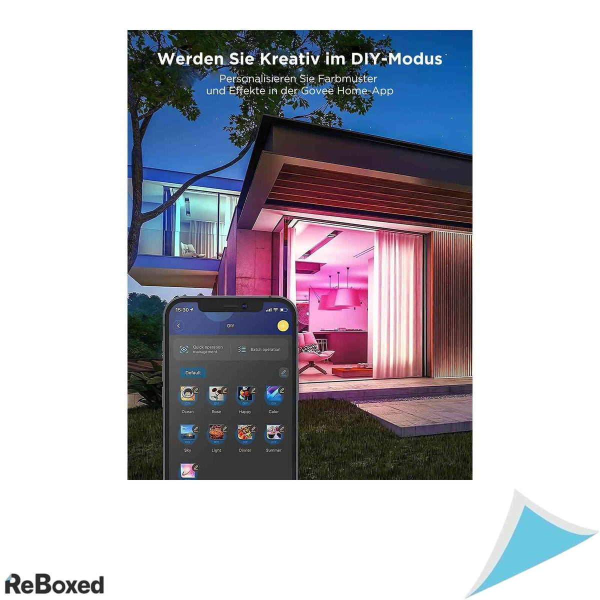 Banda LED RGB Govee 30 m, Control prin Aplicatie Bluetooth