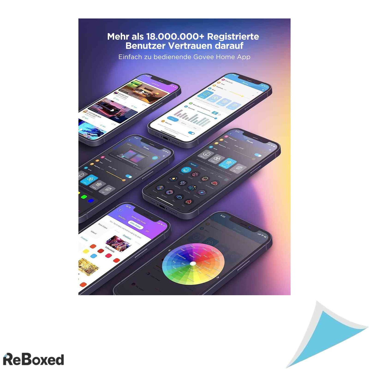 Banda LED RGB Govee 30 m, Control prin Aplicatie Bluetooth