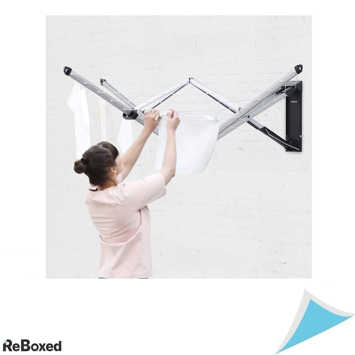 Brabantia WallFix Uscator rufe rabatabil de perete 23m cu husa protectoare