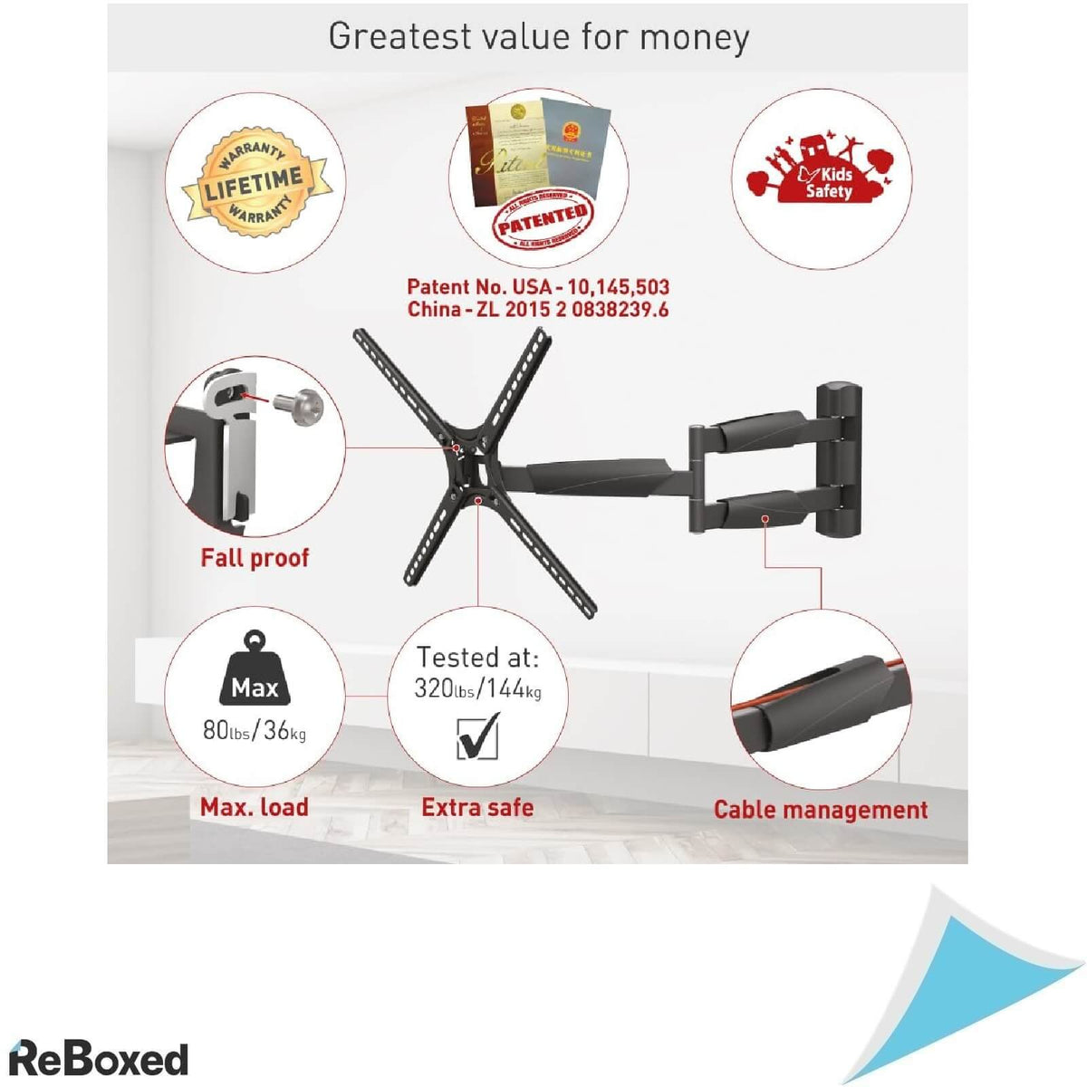 Barkan Suport de perete TV Full Motion 13-65 Inch