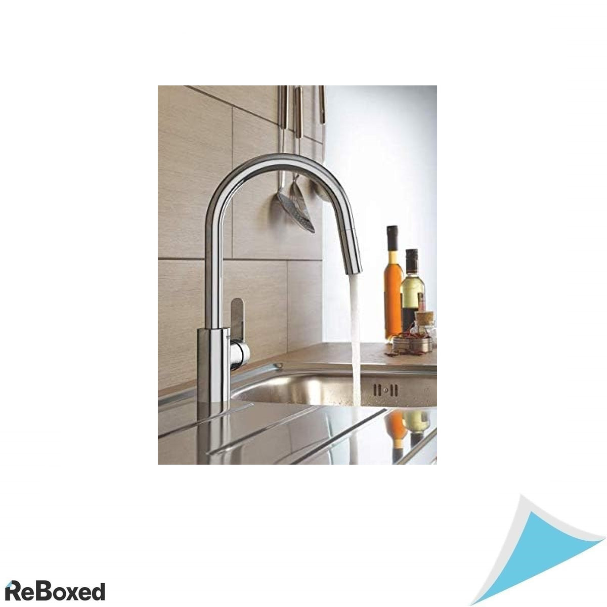 Baterie chiuveta bucatarie GROHE Get cu dus extractibil, 2 jeturi