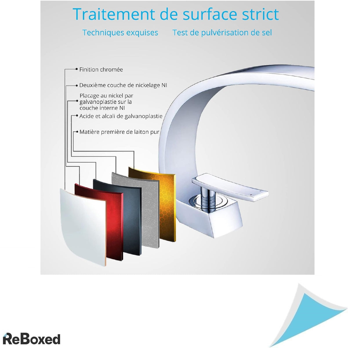 Baterie Lavoar Wovier Chrome – Design Elegant cu Jet Tip Cascada