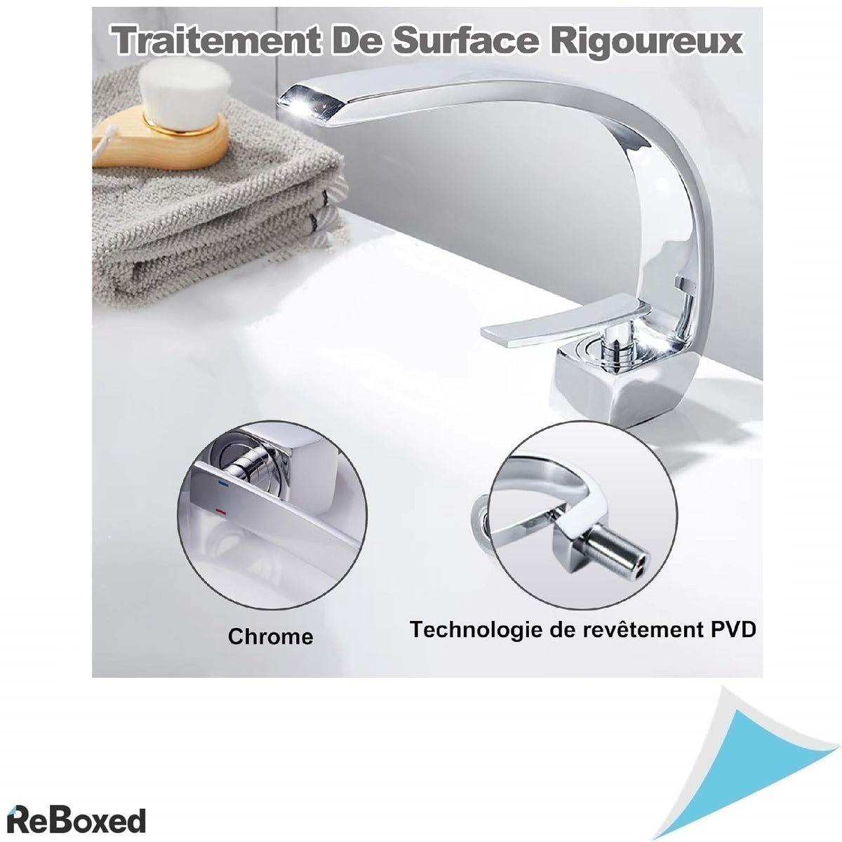 Baterie Lavoar Wovier Chrome – Design Elegant cu Jet Tip Cascada