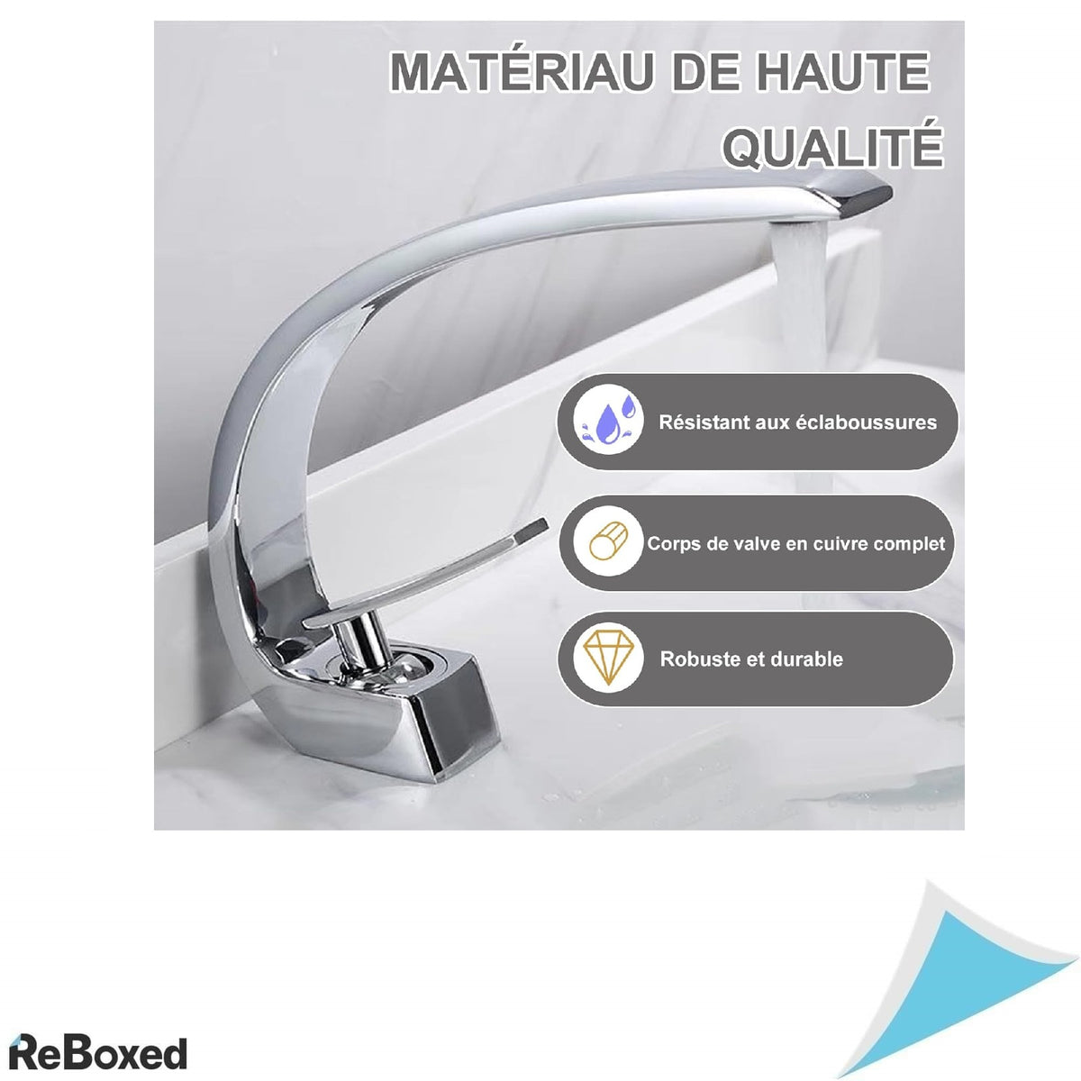 Baterie Lavoar Wovier Chrome – Design Elegant cu Jet Tip Cascada