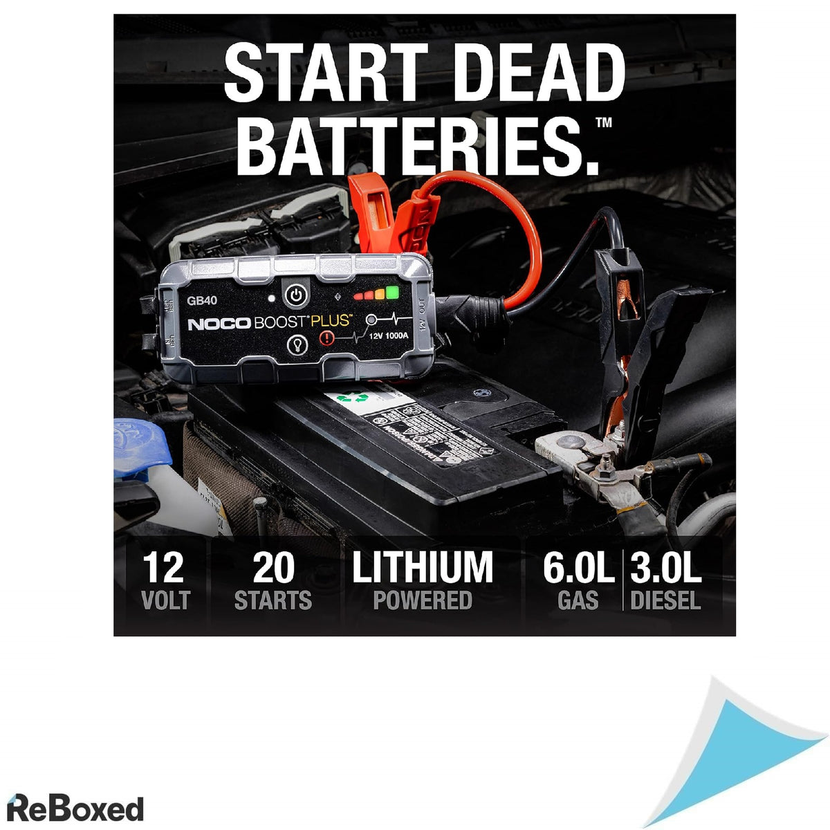 NOCO Boost GB40 – Jump Starter Portabil 1000A cu Baterie Litiu, Power Bank si Lanterna LED