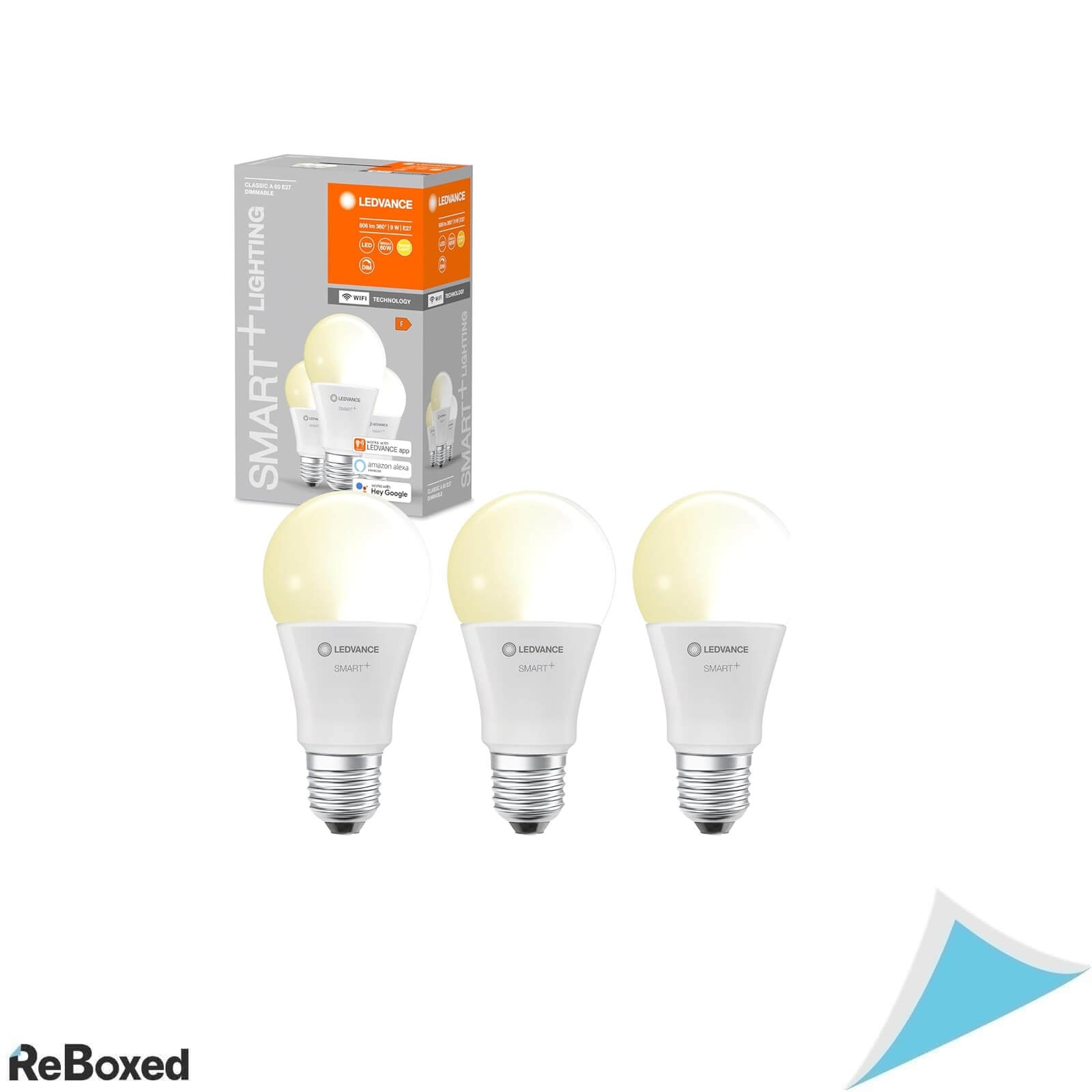 Bec Inteligent LEDVANCE Smart+ WiFi E27, 9W (echivalent 60W), Lumina Calda 2700K, Reglabil, Control prin Aplicatie