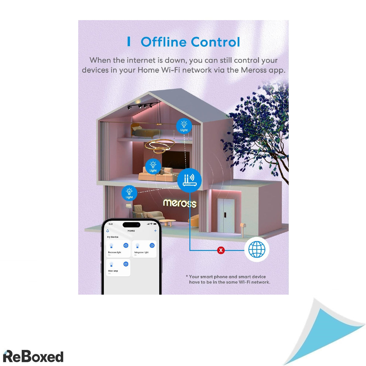 Bec inteligent Meross WiFi LED RGBWW E27, compatibil Alexa si Google Home, 9W, 2700K–6500K, dimabil