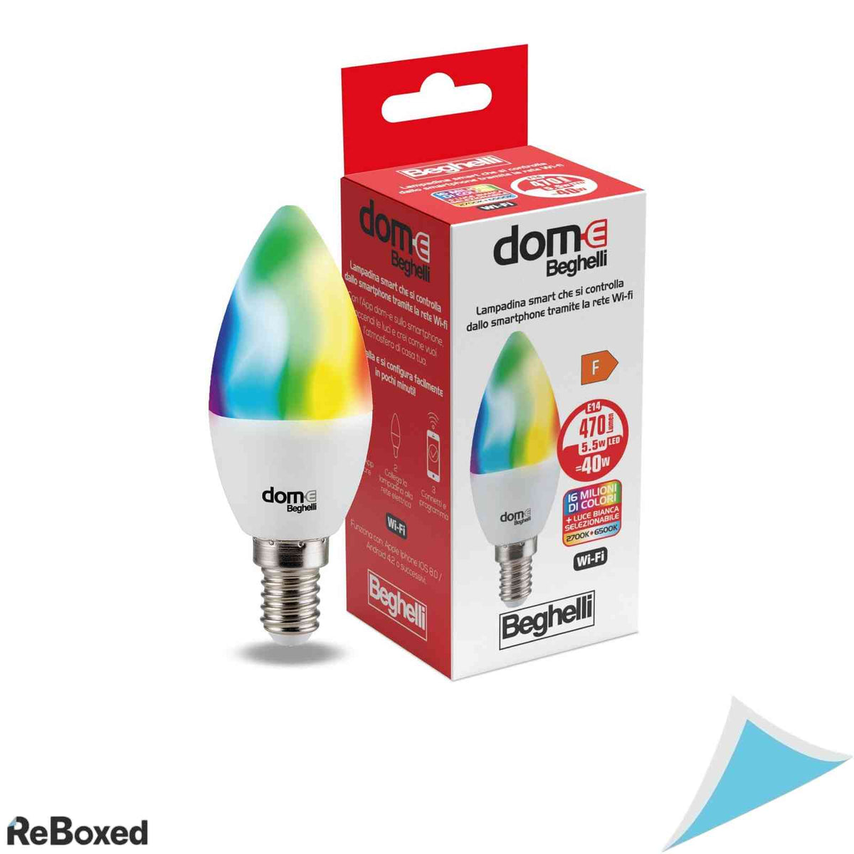 Bec LED Inteligent Beghelli Oliva E14, 5W (470 lm), Smart WiFi