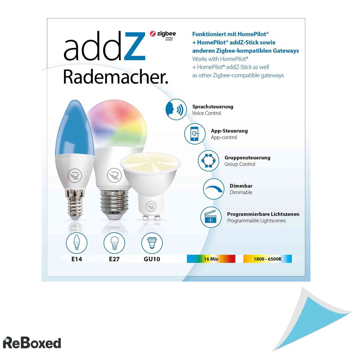 Bec LED Inteligent HOMEPILOT Rademacher addZ E27, 8.5W