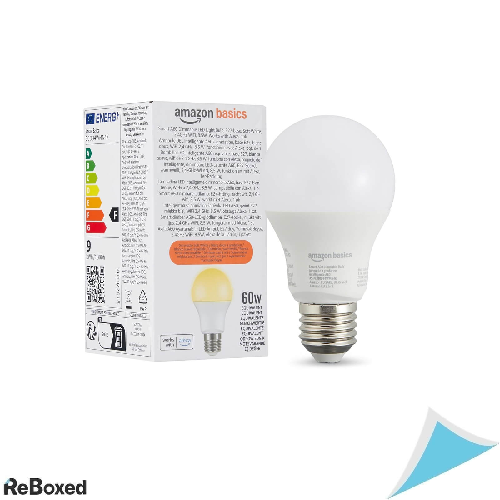 Bec Smart Amazon Basics LED E27, Alexa