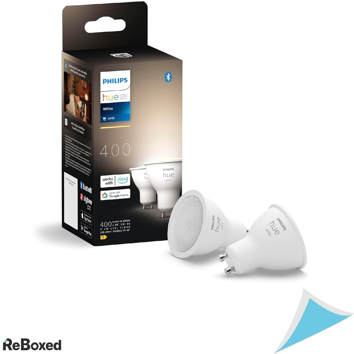 Philips Hue GU10 – Spot inteligent (2 bucati), Alb