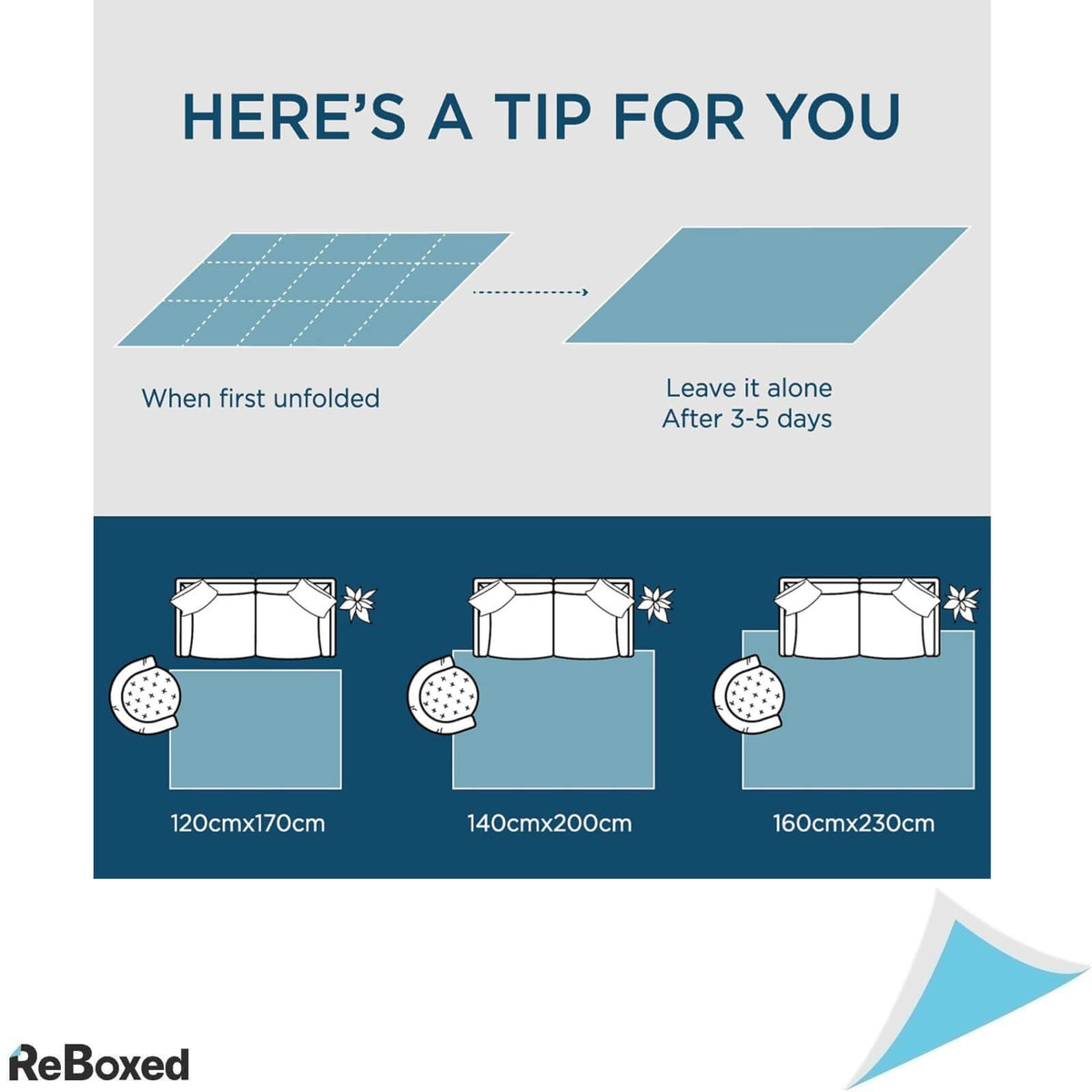 Bedsure Covor de Sufragerie 120 x 170 cm Gri
