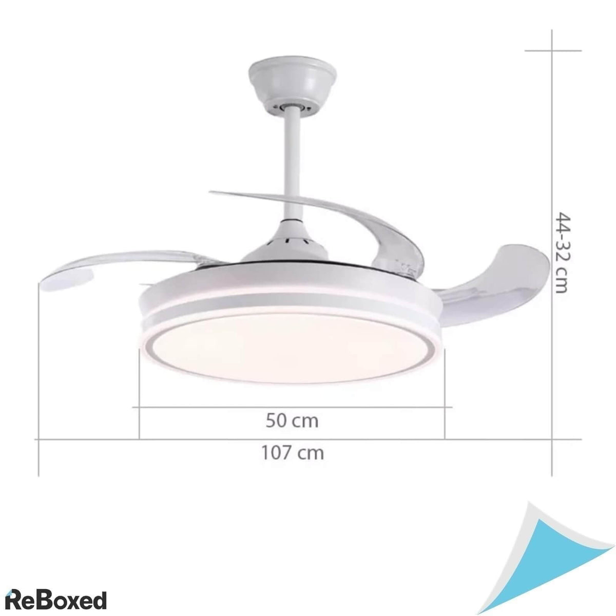 Bel Air Home Ventilator de Tavan cu Lumina LED 36W Alb