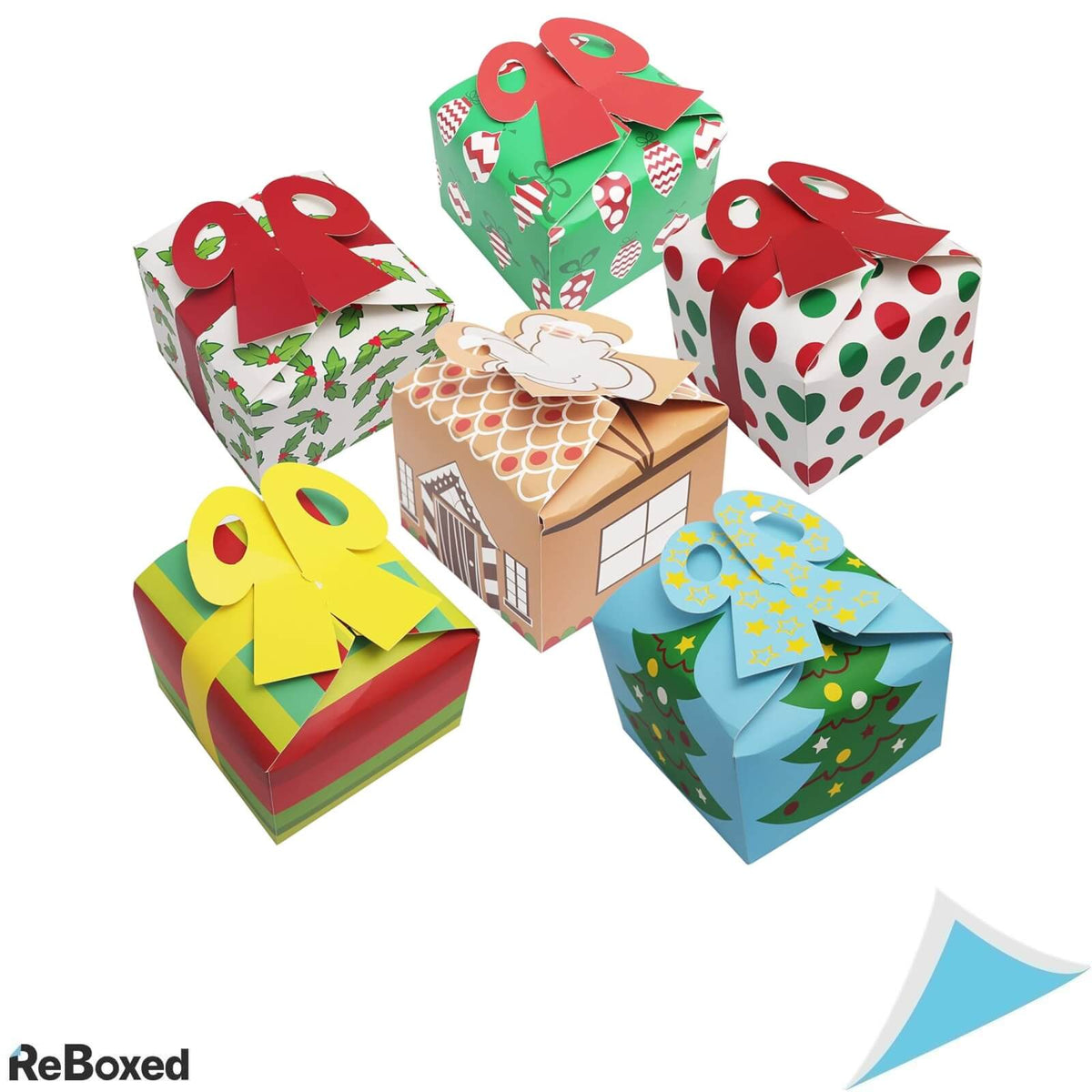 Belle Vous Set 24 de Cutii Carton Cadouri de Craciun 15x15x11cm