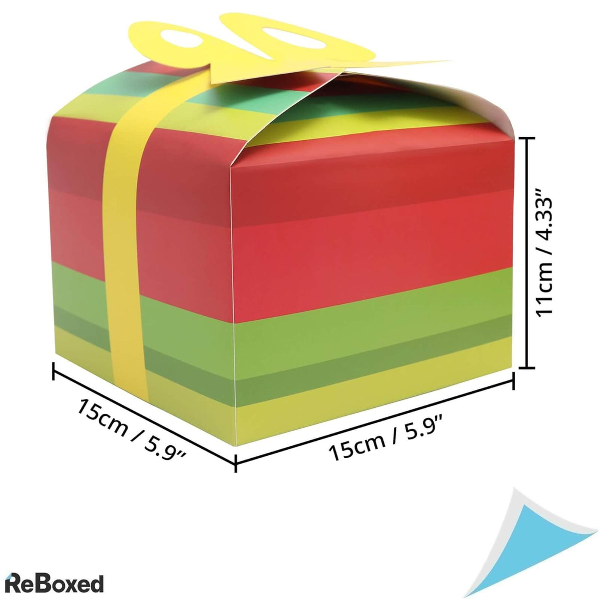 Belle Vous Set 24 de Cutii Carton Cadouri de Craciun 15x15x11cm