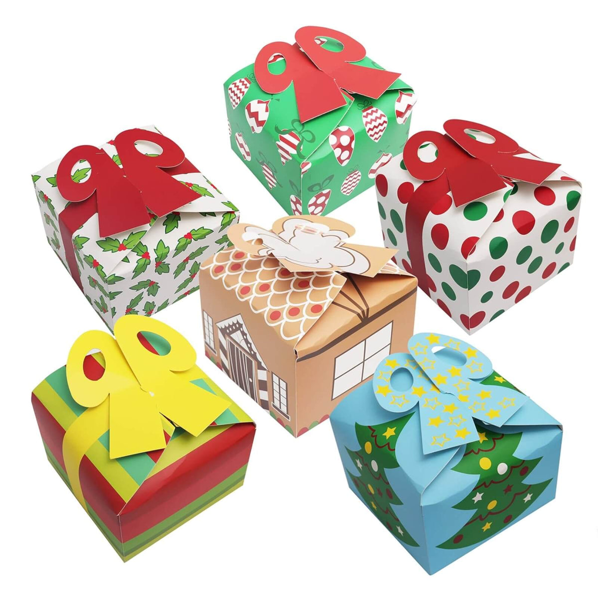 Belle Vous Set 24 de Cutii Carton Cadouri de Craciun 15x15x11cm