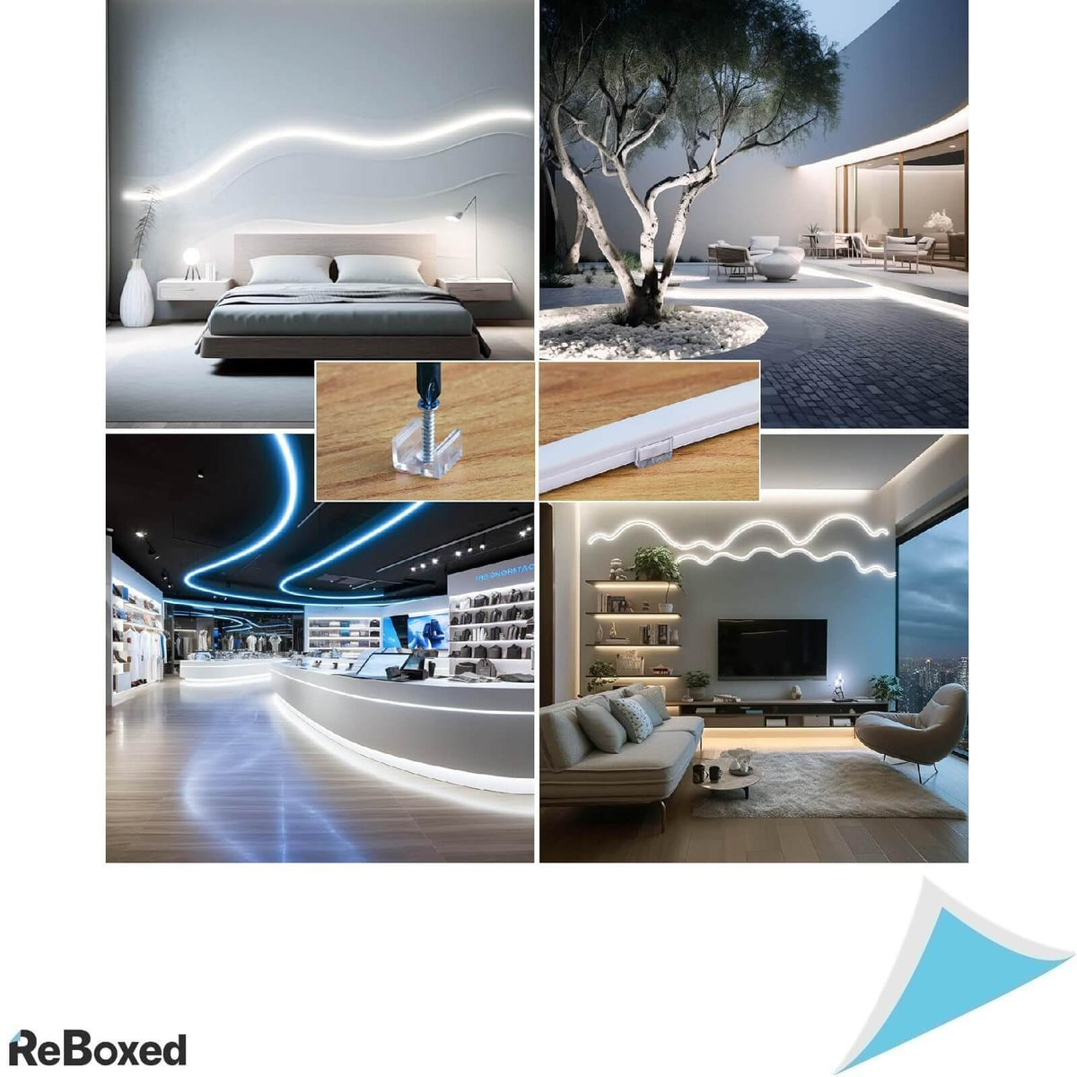 Benlun Banda LED Neon AC 220V 10m 6000K