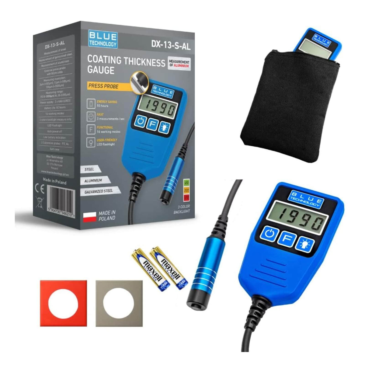 Blue Technology DX-13-S-AL Tester Grosime Strat Vopsea