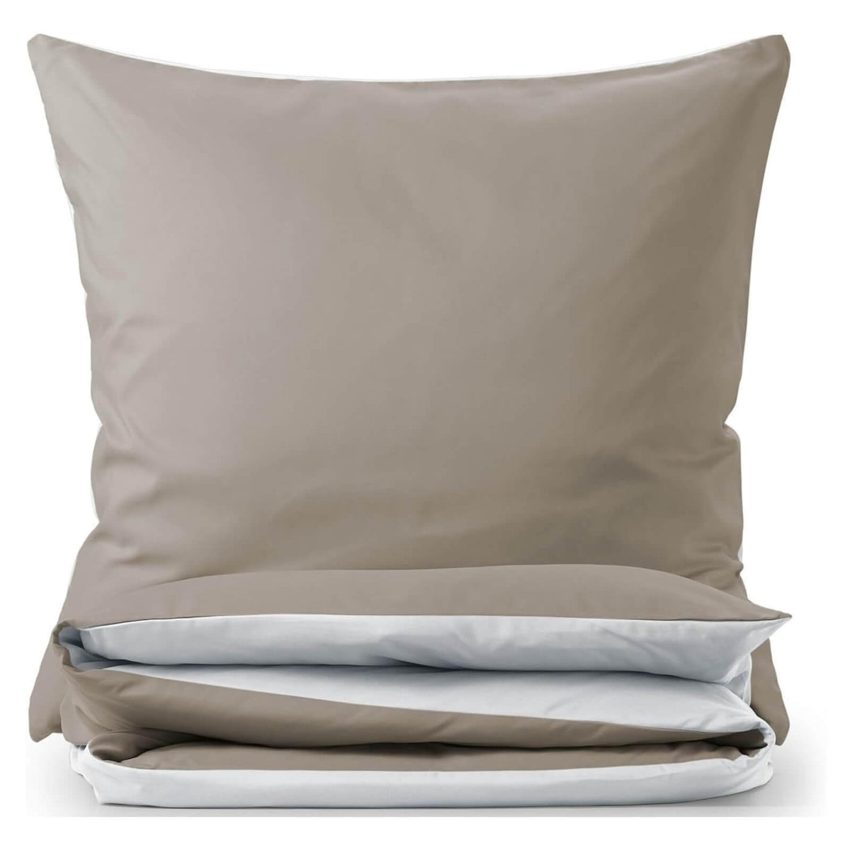 Blumtal Set Lenjerie de pat 140x200 si Perna 80x80 Taupe/Alb