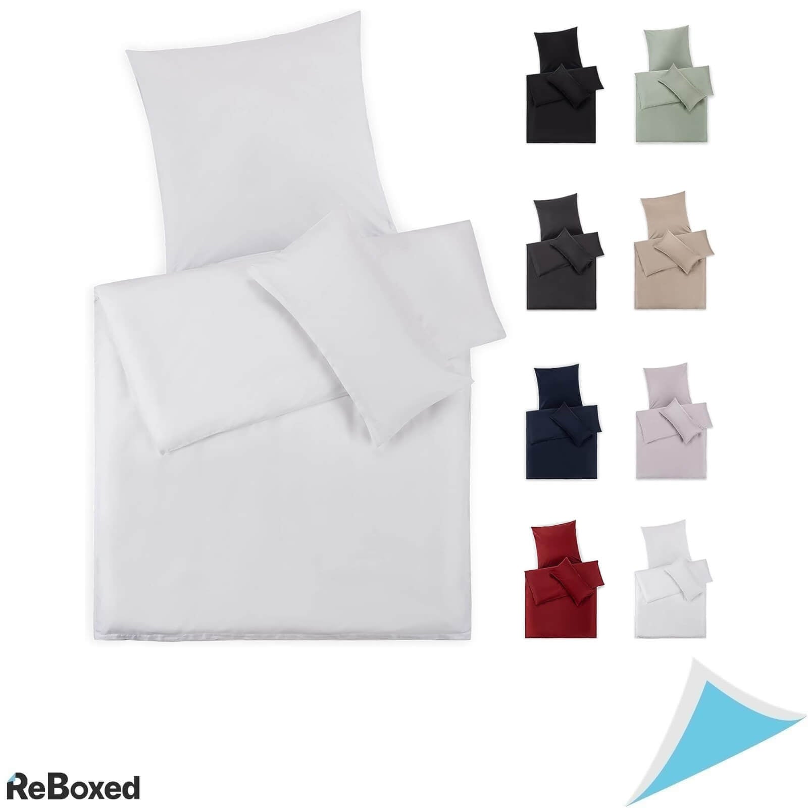 Blumtal Set Lenjerie de pat din satin 80 x 40 cm 155 x 220 cm Alb