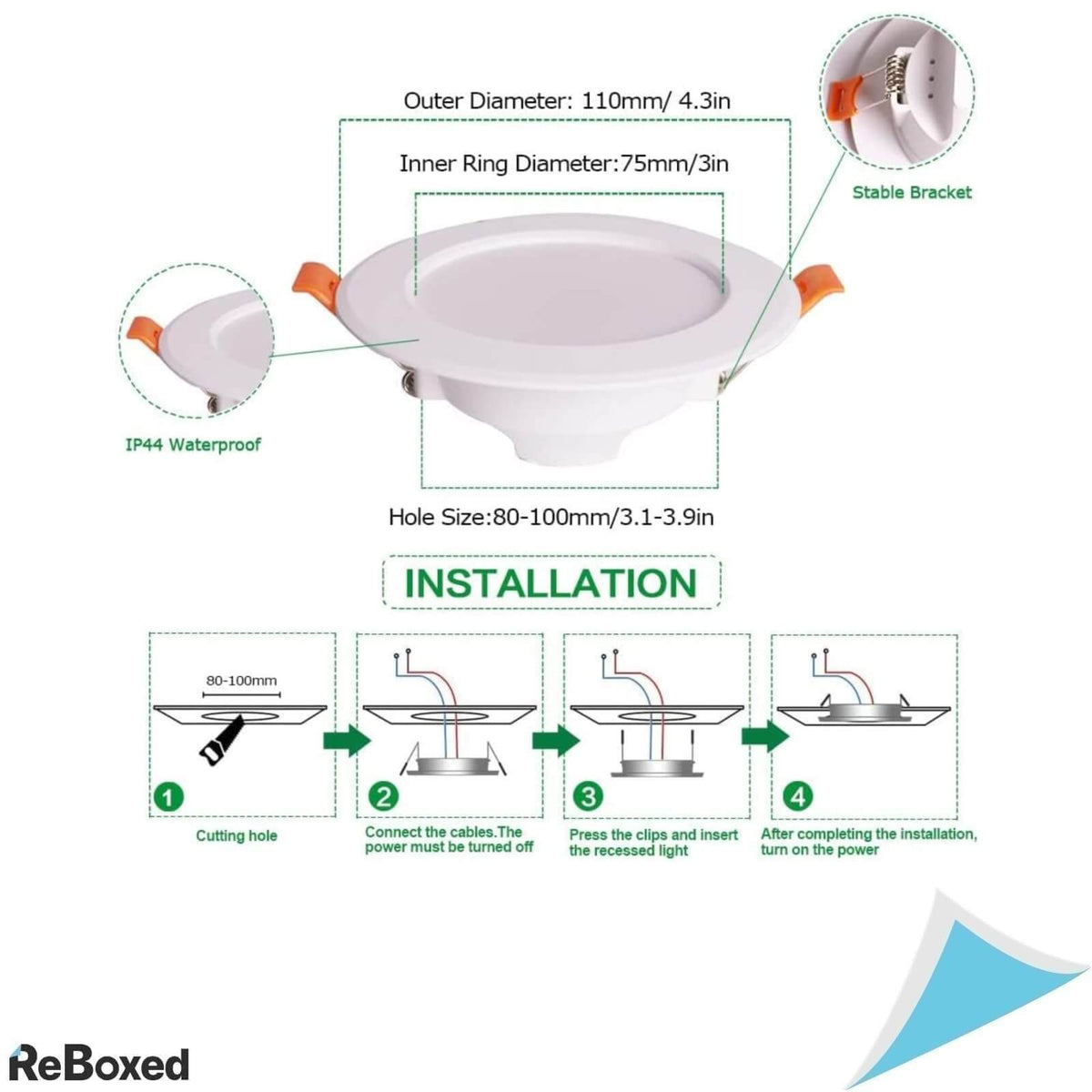 Bombulilla 10 Spoturi Incastrate LED 8W 3000K IP44