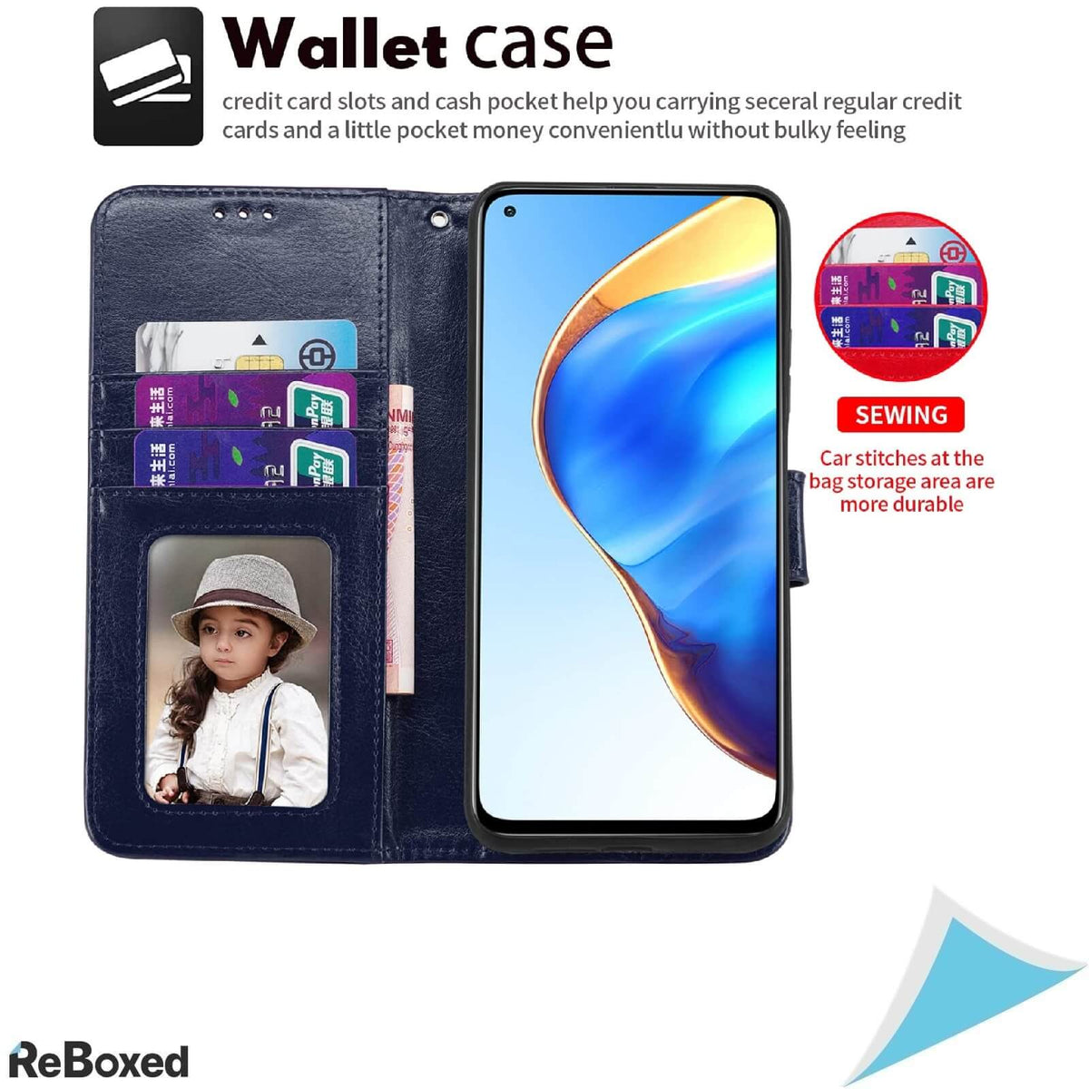 Botaju Husa Portofel Vintage Piele Xiaomi Redmi Note 10PRO Albastru