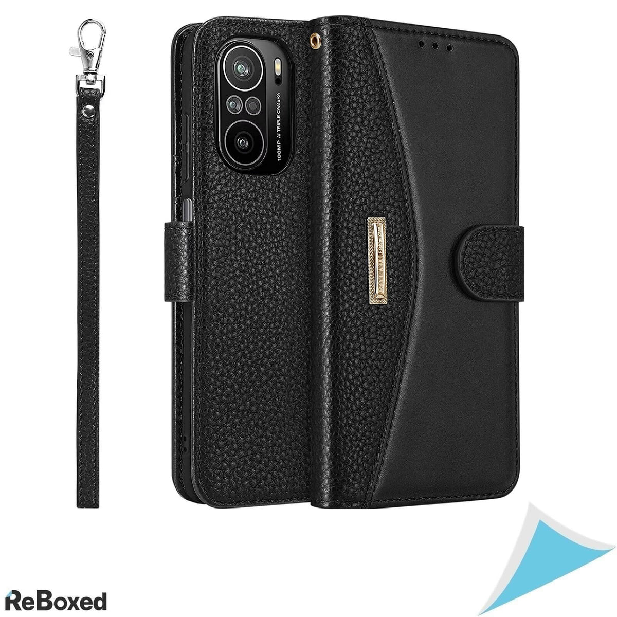 Botaju Husa Portofel Vintage Piele Xiaomi Poco F3 Neagra