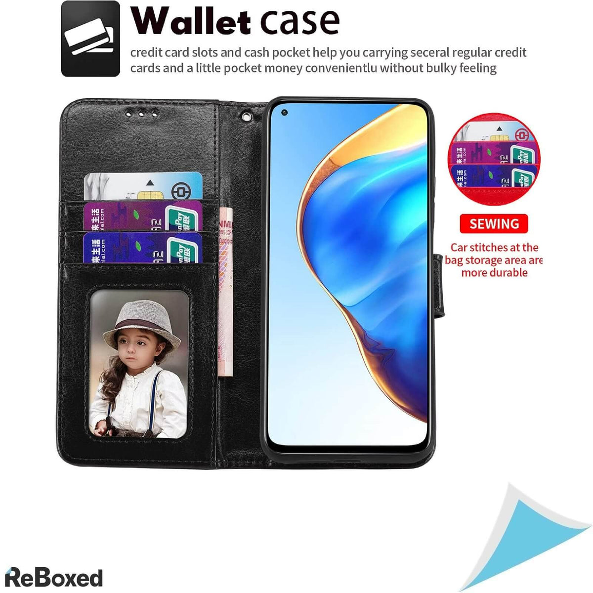 Botaju Husa Portofel Vintage Piele Xiaomi Poco F3 Neagra