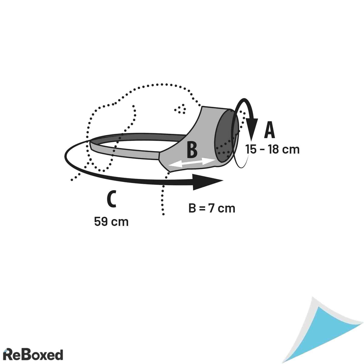 Botnita textila reglabila din nylon moale FLAMINGO Rolo, marimea S