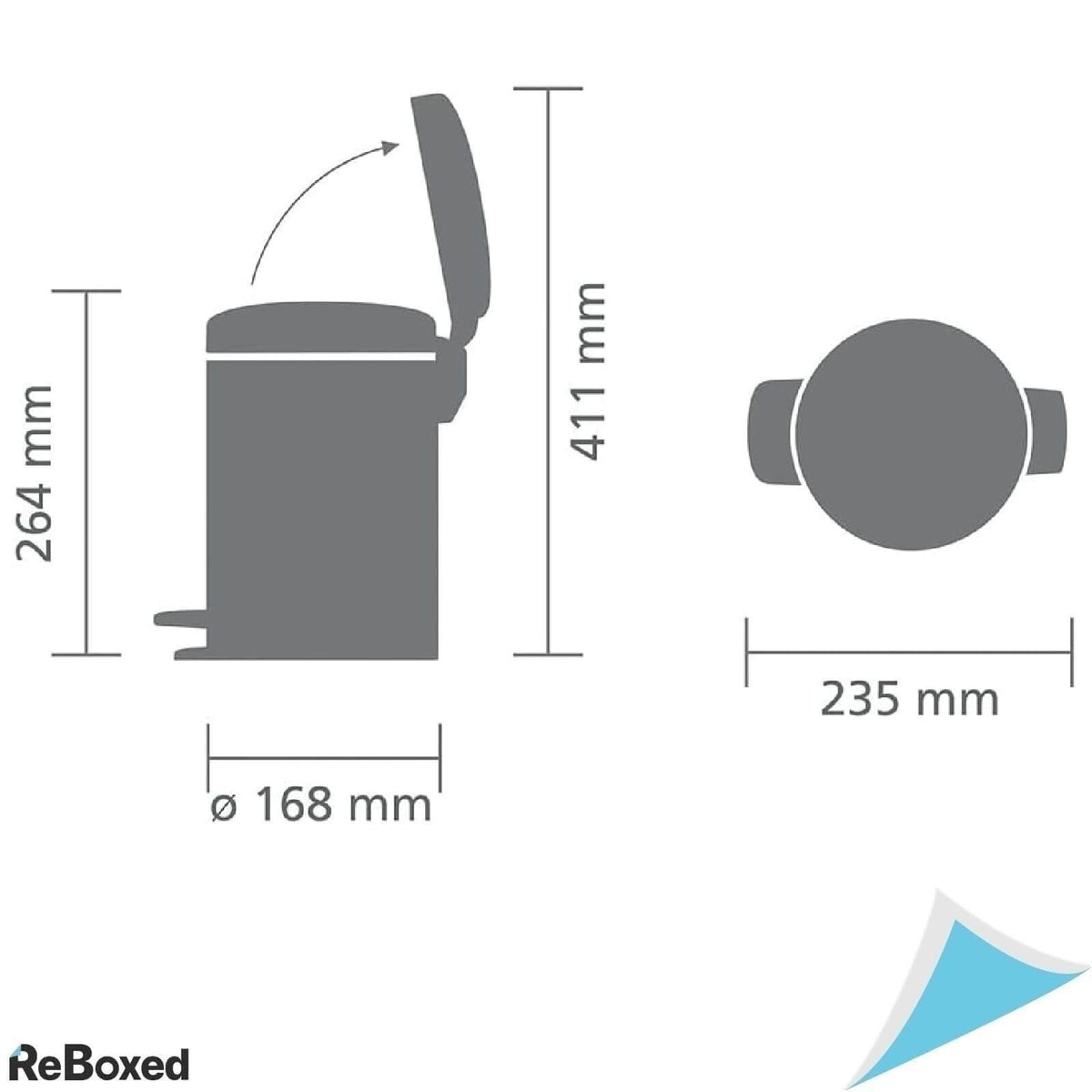 Brabantia Newlcon Pedal Bin Cos de Gunoi 3L